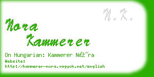 nora kammerer business card